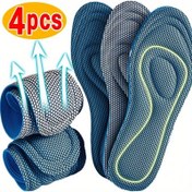 Resim 4 Adet Unisex Yetişkin Hafızalı Köpük Tabanlık, Nefes Alabilir Atletik Koşu Yastık Ekleri, Katı Konfor Pedleri, Kokusuz, Erkekler ve Kadınlar İçin Hedeflenen Ayak Desteği ile 