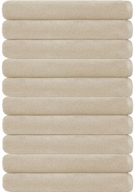 Resim 10 Lu Otel Banyo Havlusu Pamuklu 90x150 Cm Renkli 16/1 Avs 580 Gr Kahverengi 