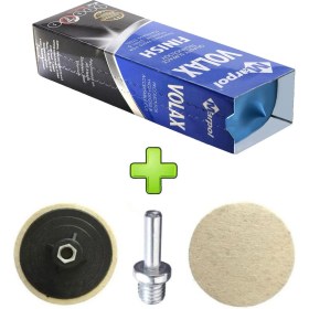 Resim MARPOL Don Yağı Polisaj Parlatma Metal Cila 1 kg + Polisaj Keçesi 115 mm + Matkap Aparatı M14 