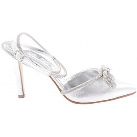 Resim Dgn 1308 23y Kadin Sivri Burun Kristal Taşli Silvertaş İpli Abiye Ayakkabi 1308-2183-R0626 