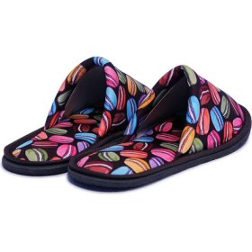 Resim Chochili Erkek Macaron Desenli Yumuşak Tabanlı Ev Terliği 