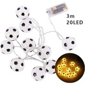 Resim Yaratıcı Peri Tel Işıklar Futbol Topu Dize Işık I Sarı 3m 20 Lights 