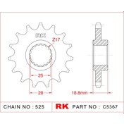 Resim Bmw F 700 GS RK Çelik Ön Dişli C5367-17 (2013-2018) 