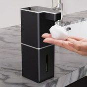 Resim Bulaşık makinesi süs aksesuarı, bulaşık deterjanı dağıtıcısı olarak kullanılabilir, 4 vites ayarlı yeni şarj edilebilir mutfak deterjanı sıvı dağıtıcısı 