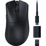 Resim Razer DeathAdder V3 HyperSpeed - 26K DPI ile ultra hafif kablosuz ergonomik e-spor oyun faresi (55g hafif, yumuşak dokunuşlu kaplama, 100 saat pil ömrü, 8K Hz ile HyperSpeed) Siyah 