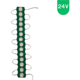 Resim 20 Adet 24 Volt 1.5 Watt Tek Lensli Yeşil 3030 Led Modül Ip65 