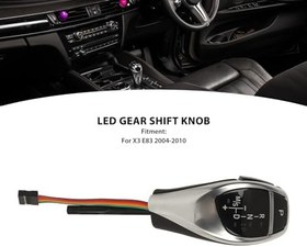 Resim Keenso LED Vites Topuzu, X3 E83 2004 - 2010 için Tek Tıkla Başlat Düğmesi ile LED Vites Topuzu Başparmak Tipi Vites Kolu Başkanı Güçlendirme Kiti (Electrosilvering) 