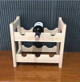 Resim Trend Garaj İthal Doğal Meşe Ağacından 3'Lü Yatık Şaraplık 