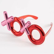 Resim artlab Art Kırmızı Renk Xoxo Yazılı Parti Gözlüğü 17X7 Cm Lab 