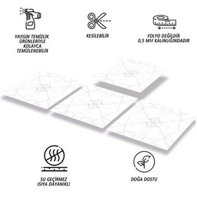 Resim Tink Kendinden Yapışkanlı Mermer 010 Desenli Pvc Karo 30x30 Cm 