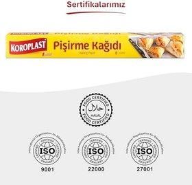 Resim Pişirme Kağıdı 8 mt, Helal Sertifikalı ve BPA İçermez 37cm x 8mt, Fırında Tavuk, Et, Tatlı, Börek Pişirmek için Uygun, 220 C° Yüksek Isıya Dayanıklı Fırın Pişirme Kağıdı, Yapışmaz ve Yanmaz 