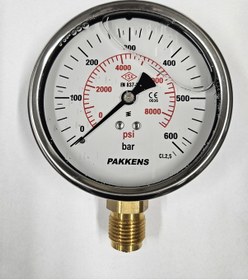 Resim Çap 100 ALTtan 600 Bar Gliserinli Manometre - Pakkens 