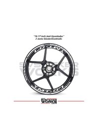 Resim Yamaha Mt-07 Jant Sticker Dış Ve İç Set Sticker Jant Şeridi Beyaz 