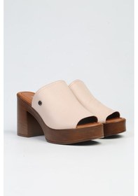 Resim Pierre Cardin Pc-7235 - 3807 Pudra-kadın Dolgu Topuk Terlik Pudra 