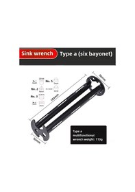 Resim Youtek Banyo Ve Mutfak Su Arıtma Bakımı İçin Çok Fonksiyonlu, Ev Tamiri Ve Kurulum İçin Siyah Geliştirilmiş Altı Yuva Ev Tamiri Aleti 