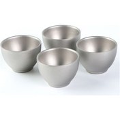 Resim Kamp Çay Bardağı Dış Mekan Taşınabilir Piknik Mutfağı Titanyum Çift Duvarlı Çay Bardağı Dağ Yürüyüşü Çay Bardağı İçecek Aksesuarı Çok Renkli 