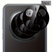 Resim Onur Magic 7 Pro 5G için 2 adet kamera lensi filmi siyah temperli cam ekran koruyucu 