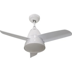Resim Alsanfan Atom Beyaz Aydınlatmalı Uzaktan Kumandalı Tavan Vantilatörü 120 cm 4 Kanatlı Modern Tasarım 