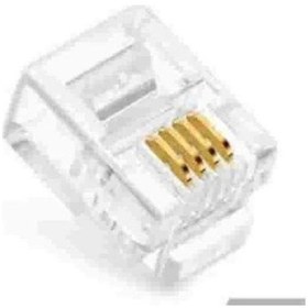 Resim 100 adet cat3 konnektör cat3 jack rj11 başlık cat 3 başlık 