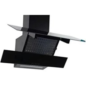 Resim Alveus Alv F17 Pb 60 cm Siyah Cam Duvar Tipi Ankastre Davlumbaz Eğimli Şekli ile Şık ve Fonksiyonel 