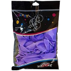 Resim Kikajoy 12 İnç Pastel Mor Balon 50 Adet Parti Süsleme Balonu 