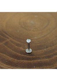 Resim Aya Tasarım Gümüş Renk 6mm Zirkon Taş Helix/kıkırdak Piercing Gümüş 