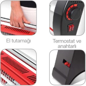 Resim Minisan DP-1200Q Elektrikli Quartz Isıtıcı 1200 W 