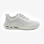 Resim Greyder 18411 Kirli Beyaz Hakiki Deri Erkek Sneaker Spor Ayakkabı 