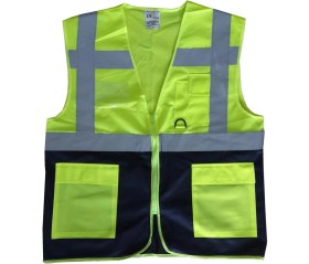Resim Yönetici Ikaz Yeleği Sarı/lacivert Xl Beden 