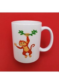 Resim Sevimli Maymun Baskılı Kupa Bardak Tdrtr 