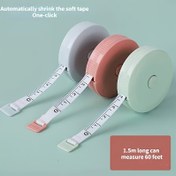 Resim Mini Geri Çekilebilir Şerit Metre, Otomatik Kilitleme ile 15.24 inç/15.24 inç, El İşi ve Dikiş Ölçümleri için Cep Boyu PVC 