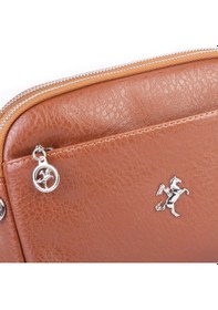 Resim Nas Bag Kadın Günlük Sade Şık Çok Gözlü Çapraz Çanta 23x14 Cm Taba Victoria 