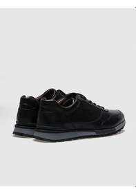 Resim Cabani Hakiki Deri Siyah Bağcıklı Erkek Spor Ayakkabı Siyah 