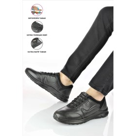 Resim Forelli Erkek Hakiki Deri Günlük Spor Tarz Ortopedik Ayakkabı FE23/MA47906 