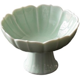 Resim Suntek Magideal Seramik Ayaklı Meyve Kasesi Tatlı Açık-yeşil 