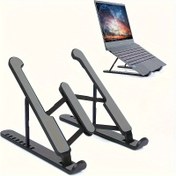 Resim Katlanabilir, hafif ve taşınabilir ABS malzemeden yapılmış, 30.48 cm-39.62 cm boyutlarındaki dizüstü bilgisayarlar için ergonomik ayarlanabilir laptop standı, soğutmayı ve konforu artırır - Monitör standları 