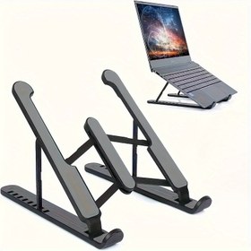 Resim Katlanabilir, hafif ve taşınabilir ABS malzemeden yapılmış, 30.48 cm-39.62 cm boyutlarındaki dizüstü bilgisayarlar için ergonomik ayarlanabilir laptop standı, soğutmayı ve konforu artırır - Monitör standları 