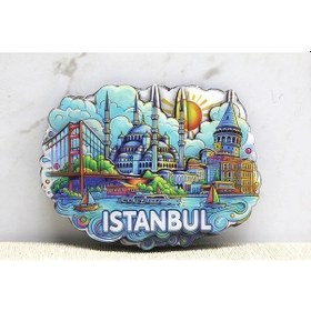 Resim Ahşap İstanbul Temalı Magnet Alk4361 - 