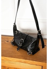 Resim Lovelystore Carter Kemerli Kadın Omuz Ve Kol Çantası Orta Boy 26x14 Siyah 