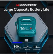 Resim Beyaz Monster Xkt16 V5.3 Bluetooth Kulaklıklar İçin Kablosuz Hıfı Ses Kulaklık Düşük Gecikmeli Oyun Uzun Bekleme Kulaklıkları 