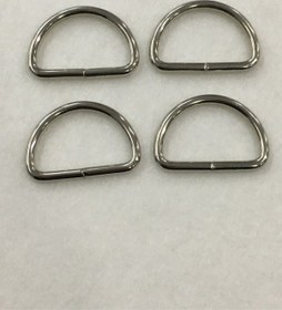 Resim Çanta Halkası D Demir 3,5 Cm 4 Lü Set Gümüş Gümüş 