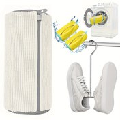 Resim 2 Adet Dayanıklı Çamaşır Makinesi Ayakkabı Torbası - Sağlam Metal Kurutma Askısı, Yeniden Kullanılabilir Ayakkabı Çantası, Yumuşak File Kumaş, 360° Tam Kaplama Temizlik, Ev Hediyesi, Yüksek Kalite Fermuar, Fitness Tutkunları İçin Vazgeçilmez, Çamaşır Organizatörü, Çamaşır Torbaları 