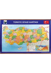 Resim 70x100 Cm Türkiye Siyasi + Rulo Fiziki Çıtalı Harita-pan403 