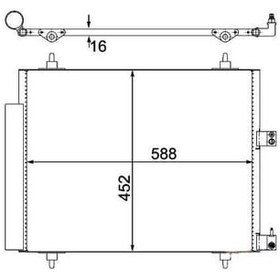 Resim Mga-82133 Klima Radyatoru-(Citroen: C8 02- / Fiat: Scudo 07- / Pe 515106290 