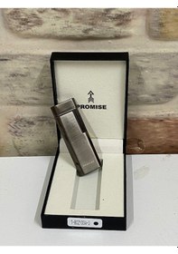 Resim Promise Marka Füme Renk Gazlı İnce Kişiye Özel Çakmak 