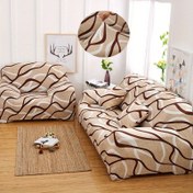 Resim 1 Adet Esnek Koltuk Kılıfı Seti, Elastik Döngü ile - Modern Dalgalı Desen, Yumuşak Spandex/Polyester Karışımı, Çıkarılabilir Yastık Kılıfı ve Yastık Kılıfı Dahil, Çoklu Koltuk Boyutlarına Uyar, Mobilya Koruma|Modern Kılıf|Yumuşak Dokulu Kılıf, Koltuk Kılıfı 