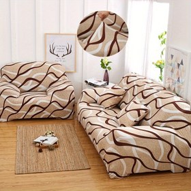 Resim 1 Adet Esnek Koltuk Kılıfı Seti, Elastik Döngü ile - Modern Dalgalı Desen, Yumuşak Spandex/Polyester Karışımı, Çıkarılabilir Yastık Kılıfı ve Yastık Kılıfı Dahil, Çoklu Koltuk Boyutlarına Uyar, Mobilya Koruma|Modern Kılıf|Yumuşak Dokulu Kılıf, Koltuk Kılıfı 