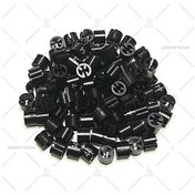 Resim ASKI için BASKILI SİYAH (44)' Benden Boncuğu (100 Adet) Siyah 