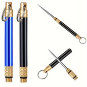 Resim Titanyum Diş Kürdan Tutucu, Taşınabilir Metal Diş Kürdanları, Mini Yeniden Kullanılabilir Paslanmaz Çelik Diş Kürdanları Ev ve Dış Mekan İçin, Siyah/Mavi 
