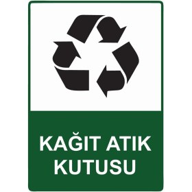 Resim ZiPrinter Kağıt Atık Kutusu Isg Uyarı Levhası Pvc A4 21X30 cm 